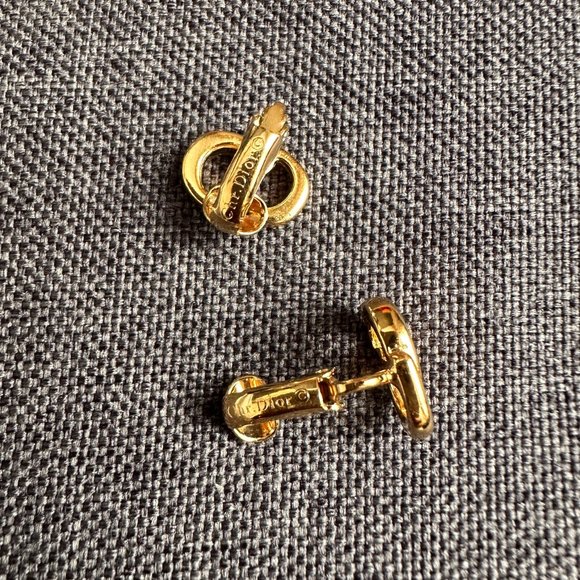 CHRISTIAN DIOR CD Logo Clip-On Earrings and Necklace Set (UNUSED) - Picture 8 of 13